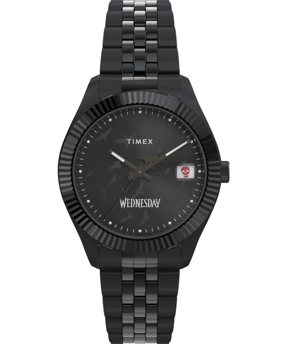Heritage Timex x Wednesday Timex Legacy 36mm Stainless Steel Bracelet Watch