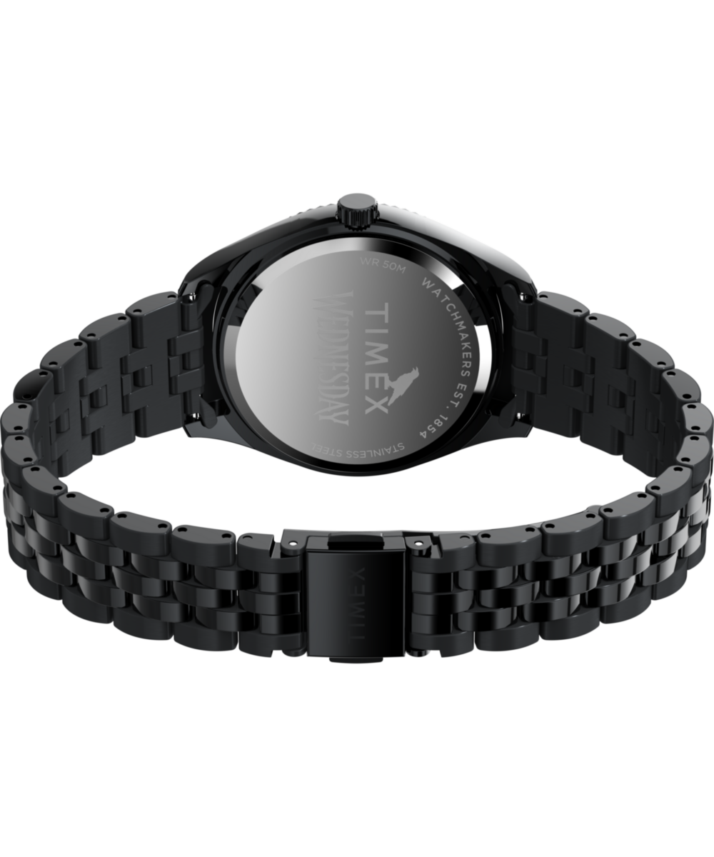 Heritage Timex x Wednesday Timex Legacy 36mm Stainless Steel Bracelet Watch