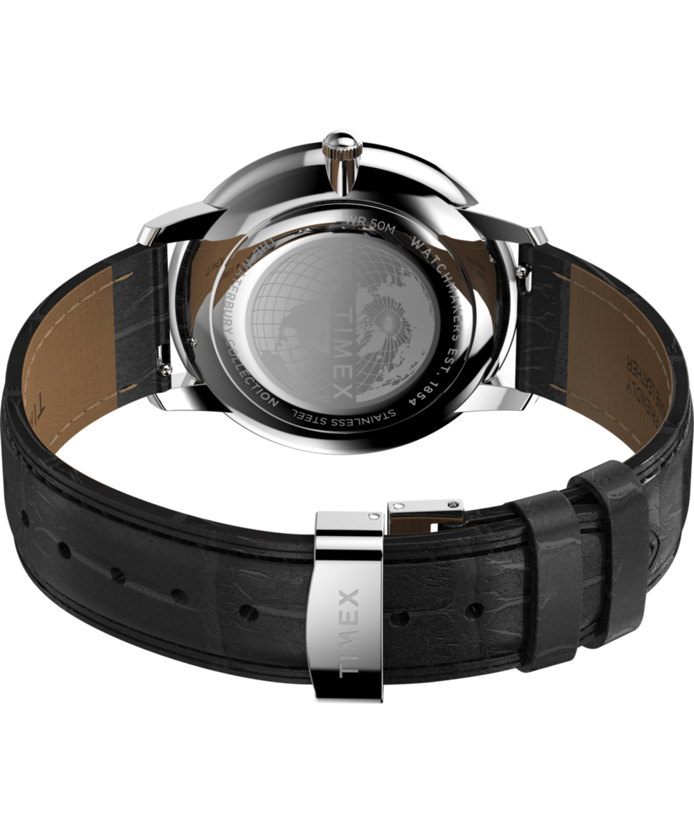 Heritage Waterbury Metropolitan Sub-Second 39mm Leather Strap Watch