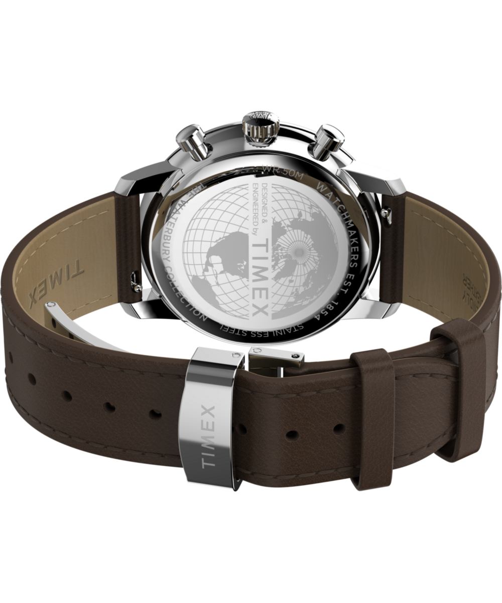 Heritage Waterbury Metropolitan Chronograph 41mm Leather Strap Watch