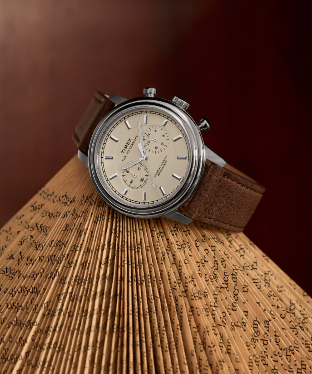 Heritage Waterbury Metropolitan Chronograph 41mm Leather Strap Watch