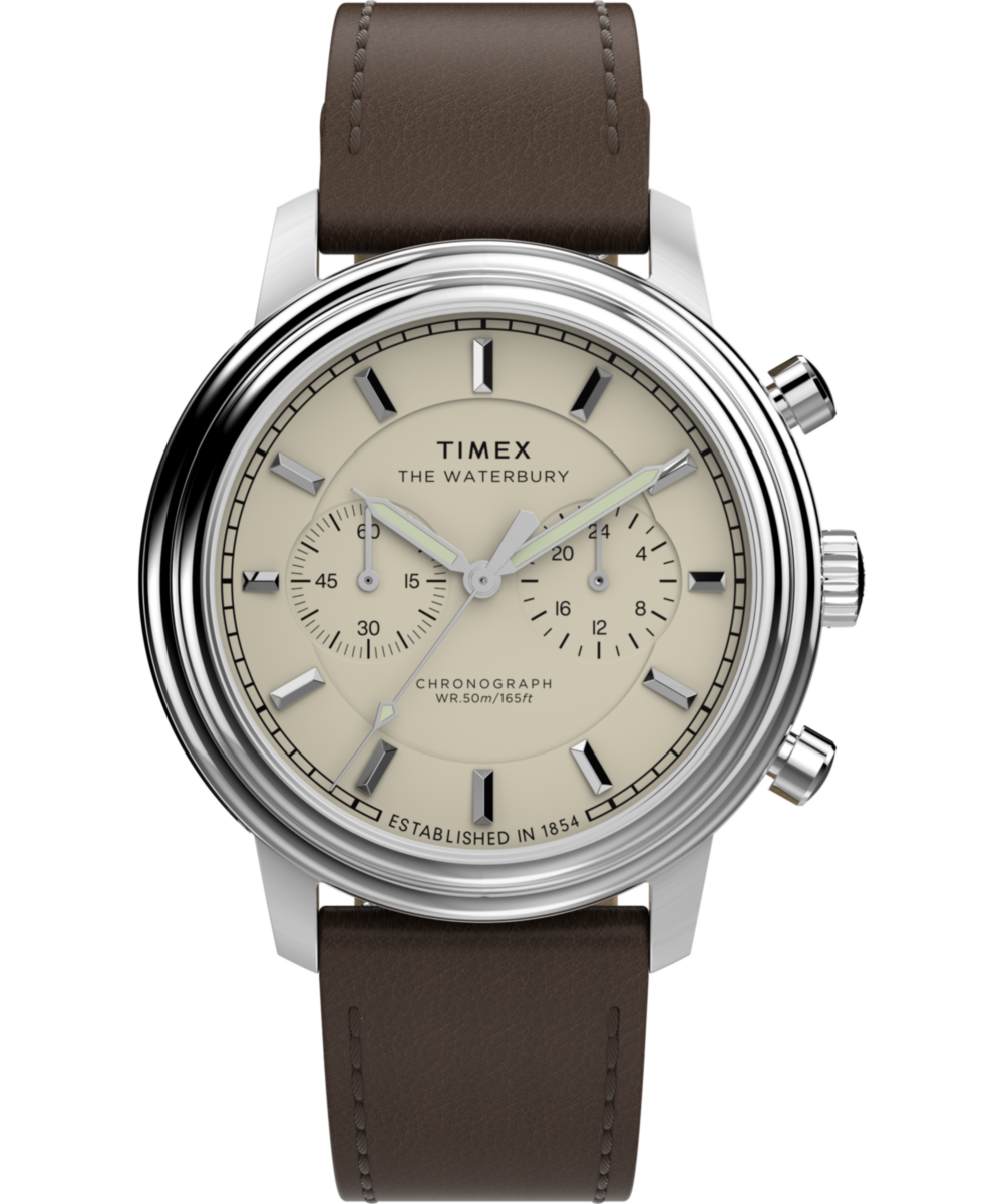 Heritage Waterbury Metropolitan Chronograph 41mm Leather Strap Watch