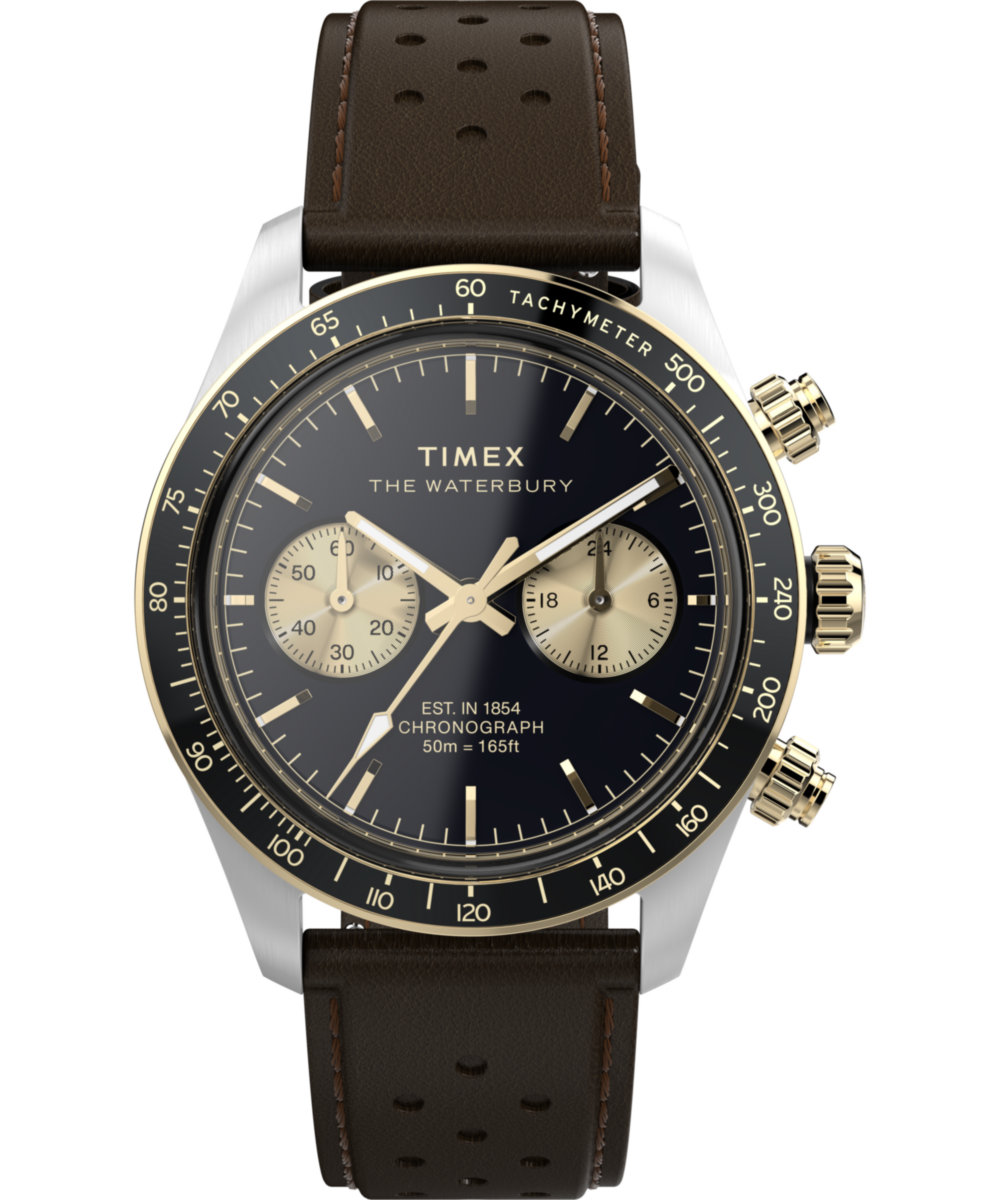 Heritage Waterbury Heritage Chronograph 39mm Leather Strap Watch