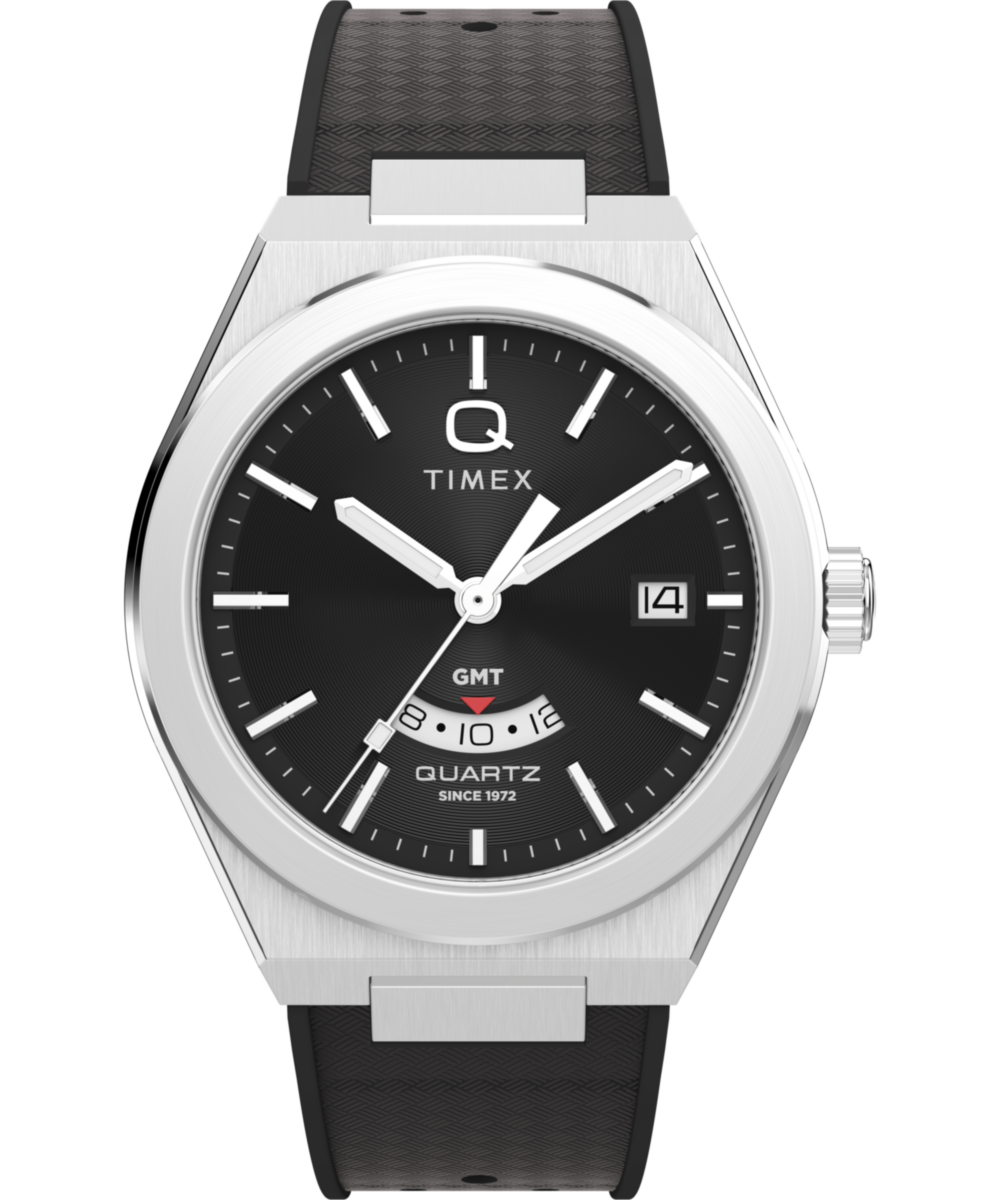 Heritage Q Timex Continental GMT 39mm Synthetic Rubber Watch