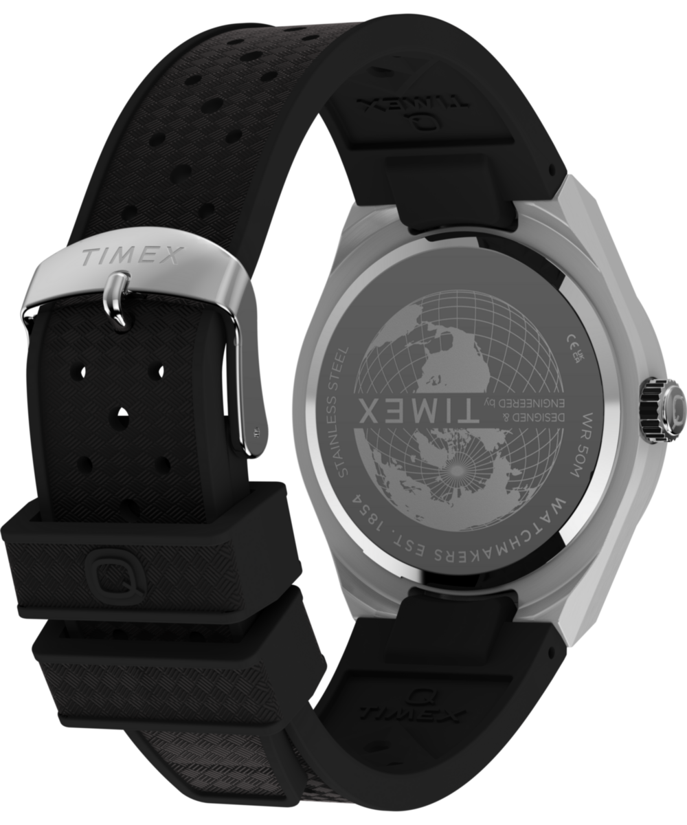 Heritage Q Timex Continental GMT 39mm Synthetic Rubber Watch
