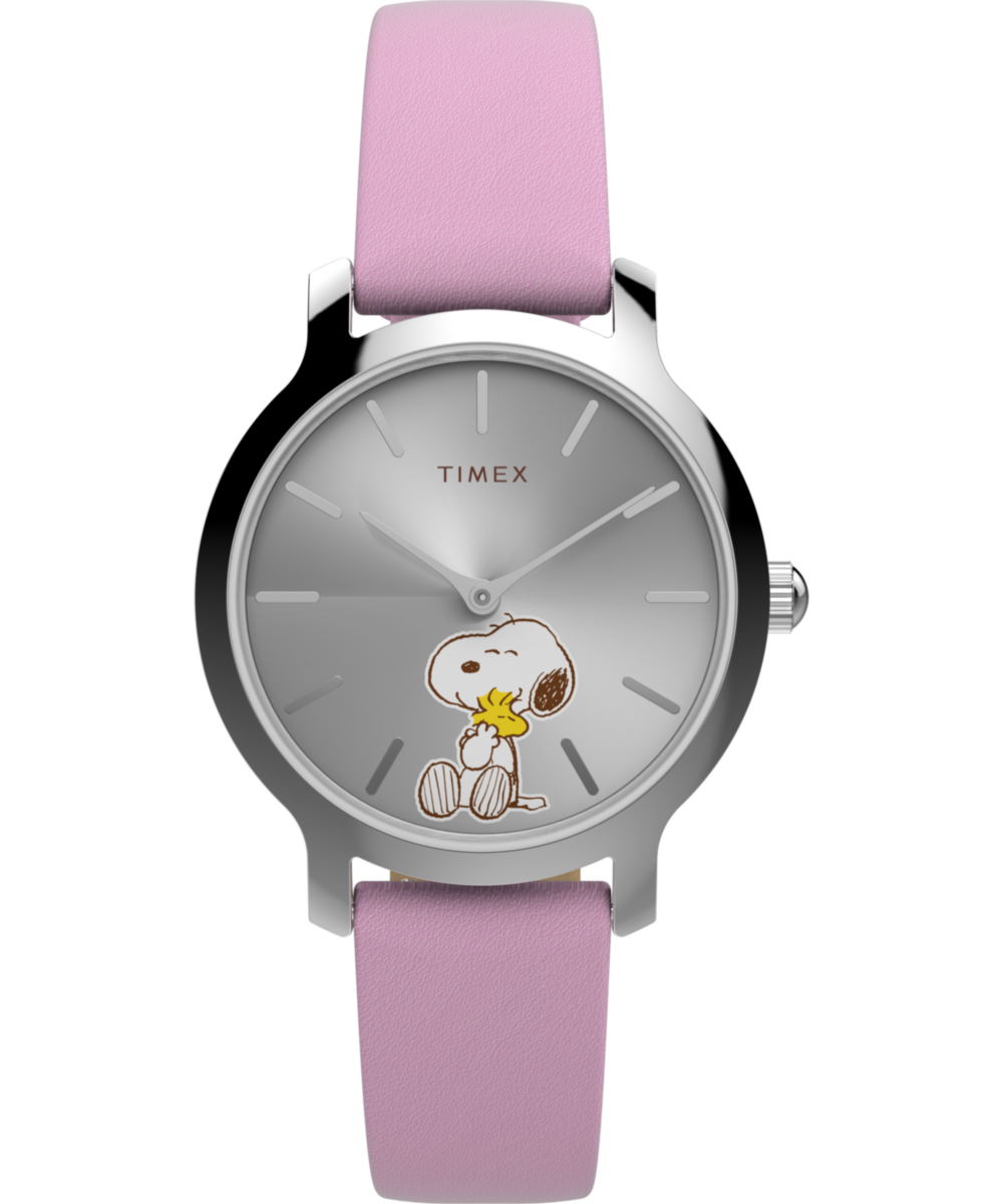 Heritage Peanuts x Timex Transcend Snoopy Hug 31mm Leather Strap Watch