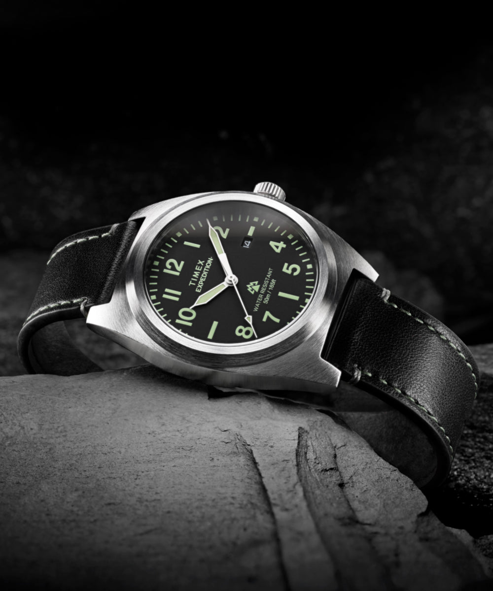 Heritage Expedition Capstone 39mm Eco-Friendly Leather Strap Watch