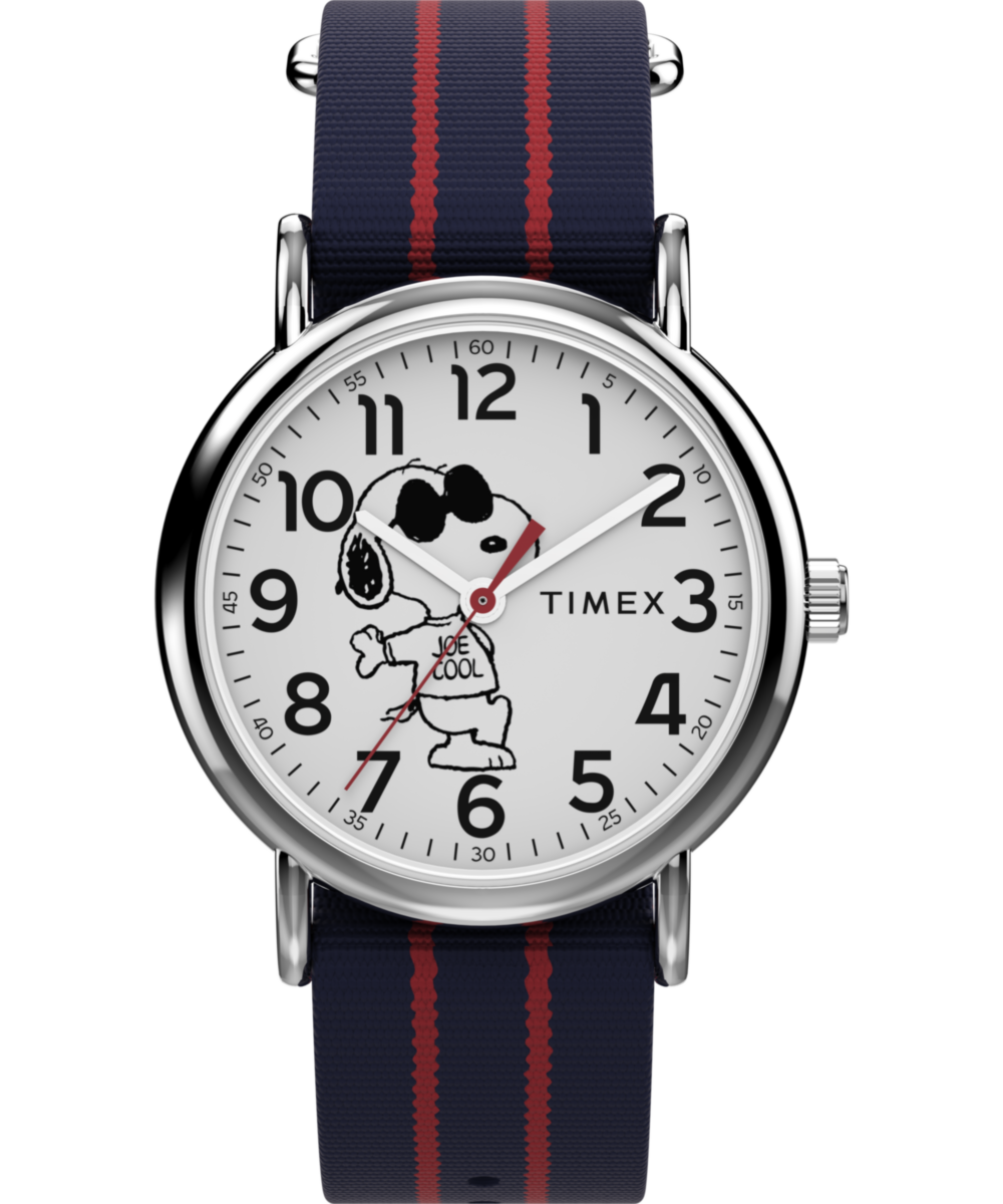Heritage Peanuts x Timex Weekender Joe Cool 38mm Fabric Strap Watch