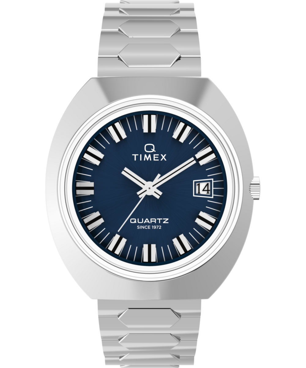 Heritage Q Timex 1972 Time Machine Reissue 39mm Stainless Steel Bracelet Watch