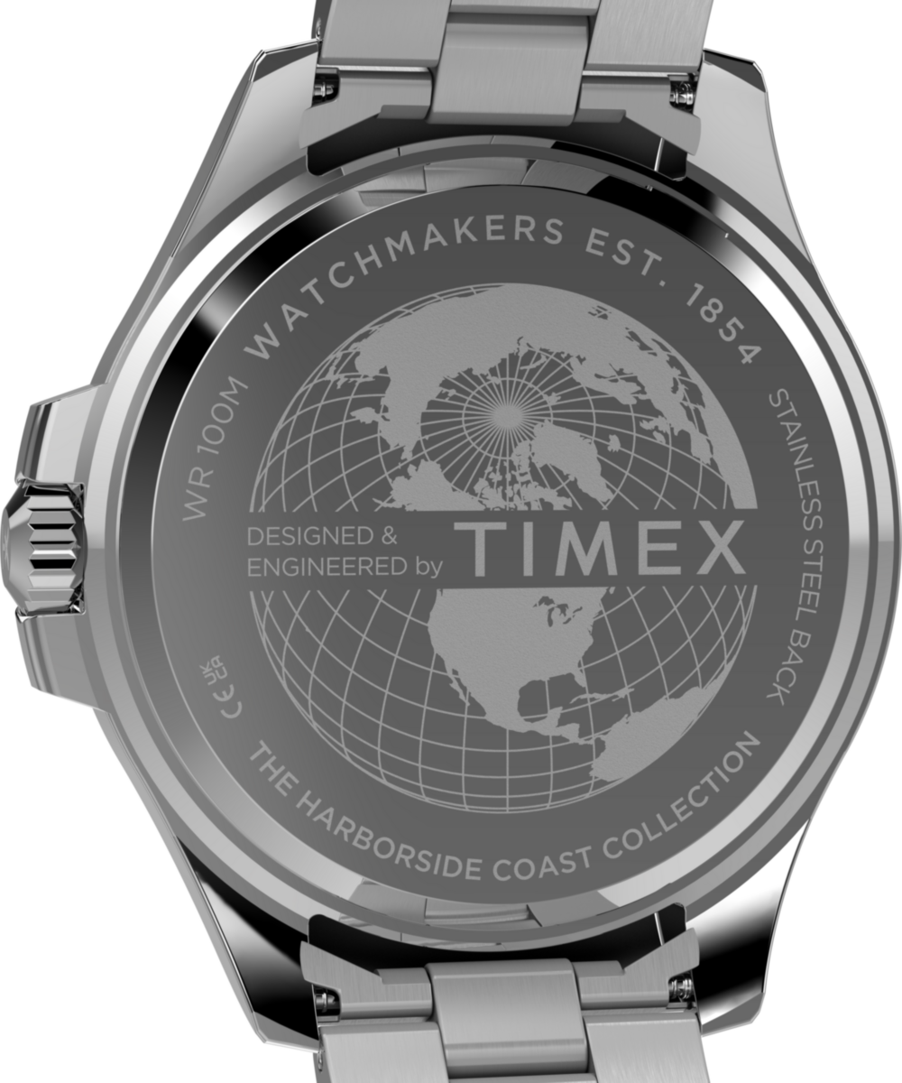 Heritage Harborside Coast Multifunction 43mm Stainless Steel Bracelet Watch