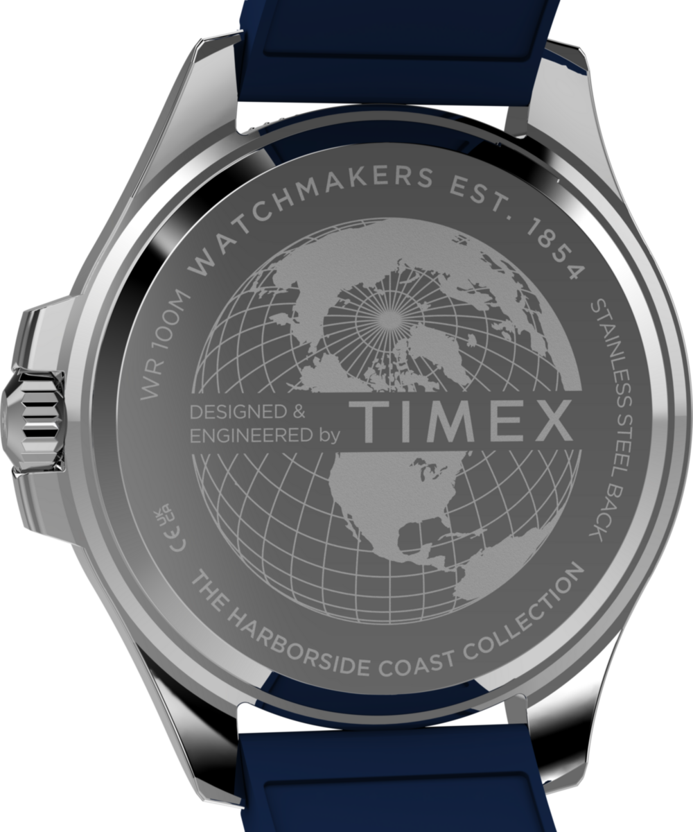 Heritage Harborside Coast Multifunction 43mm Synthetic Rubber Strap Watch