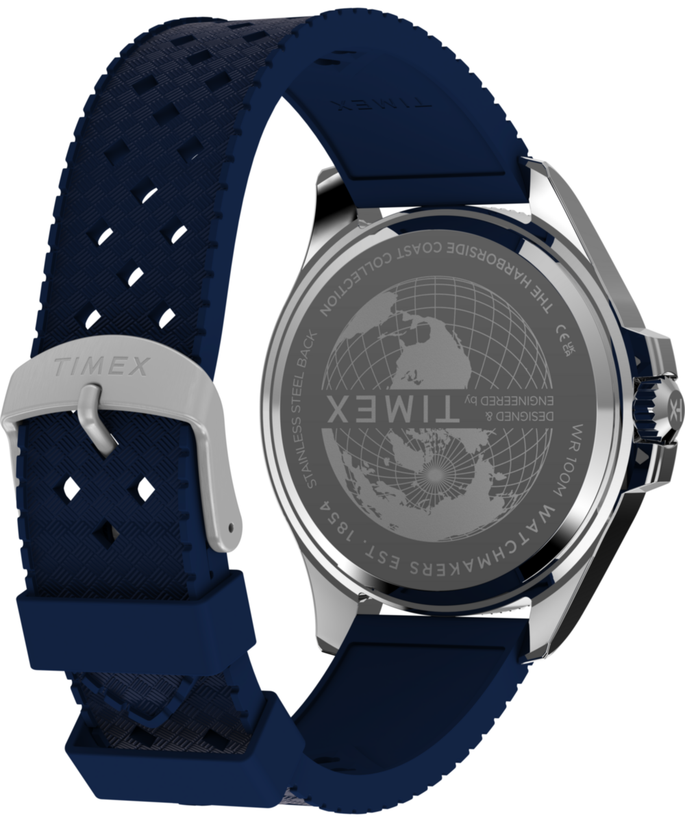 Heritage Harborside Coast Multifunction 43mm Synthetic Rubber Strap Watch