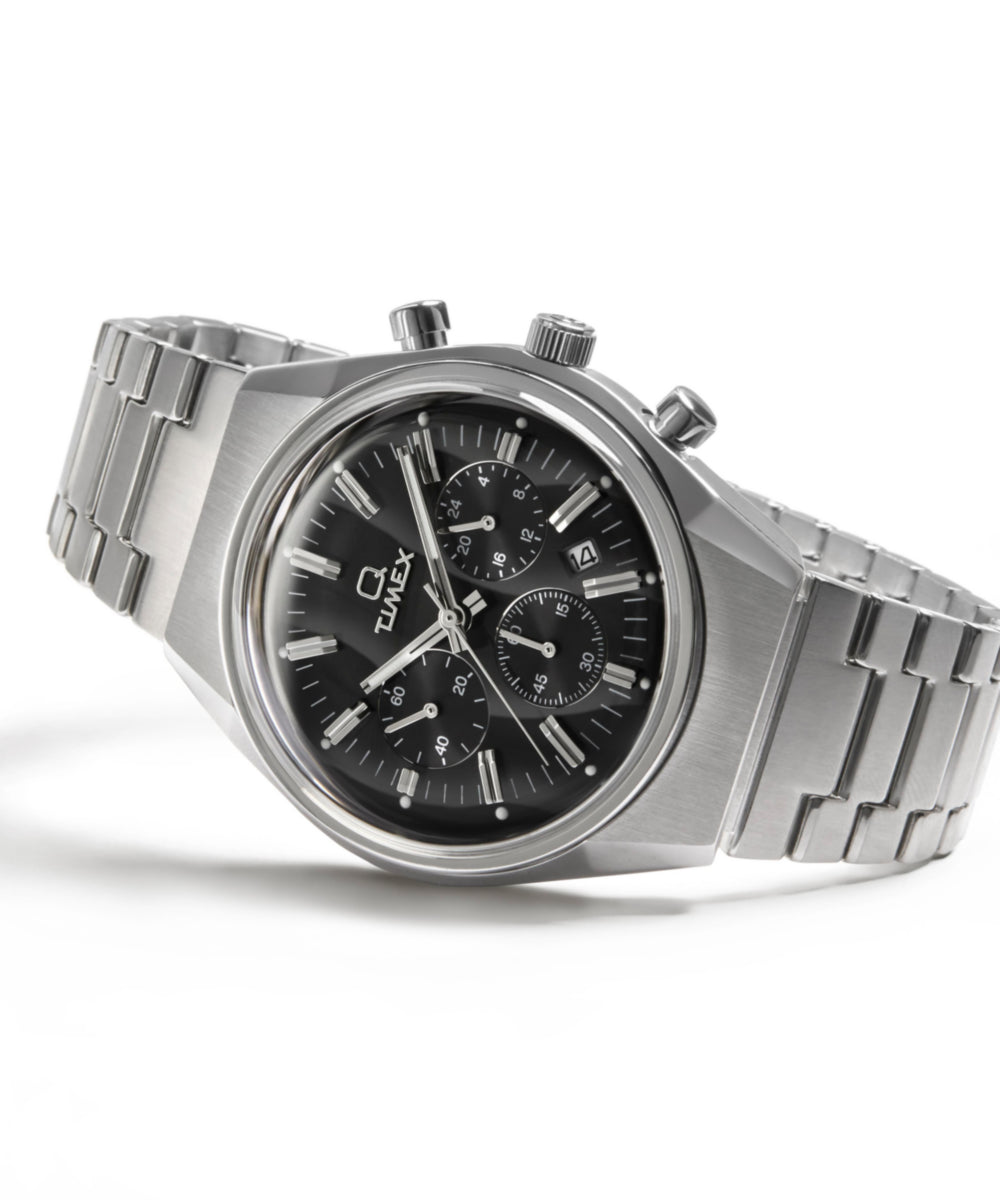 Heritage Q Timex Falcon Eye Chronograph 40mm Stainless Steel Bracelet Watch