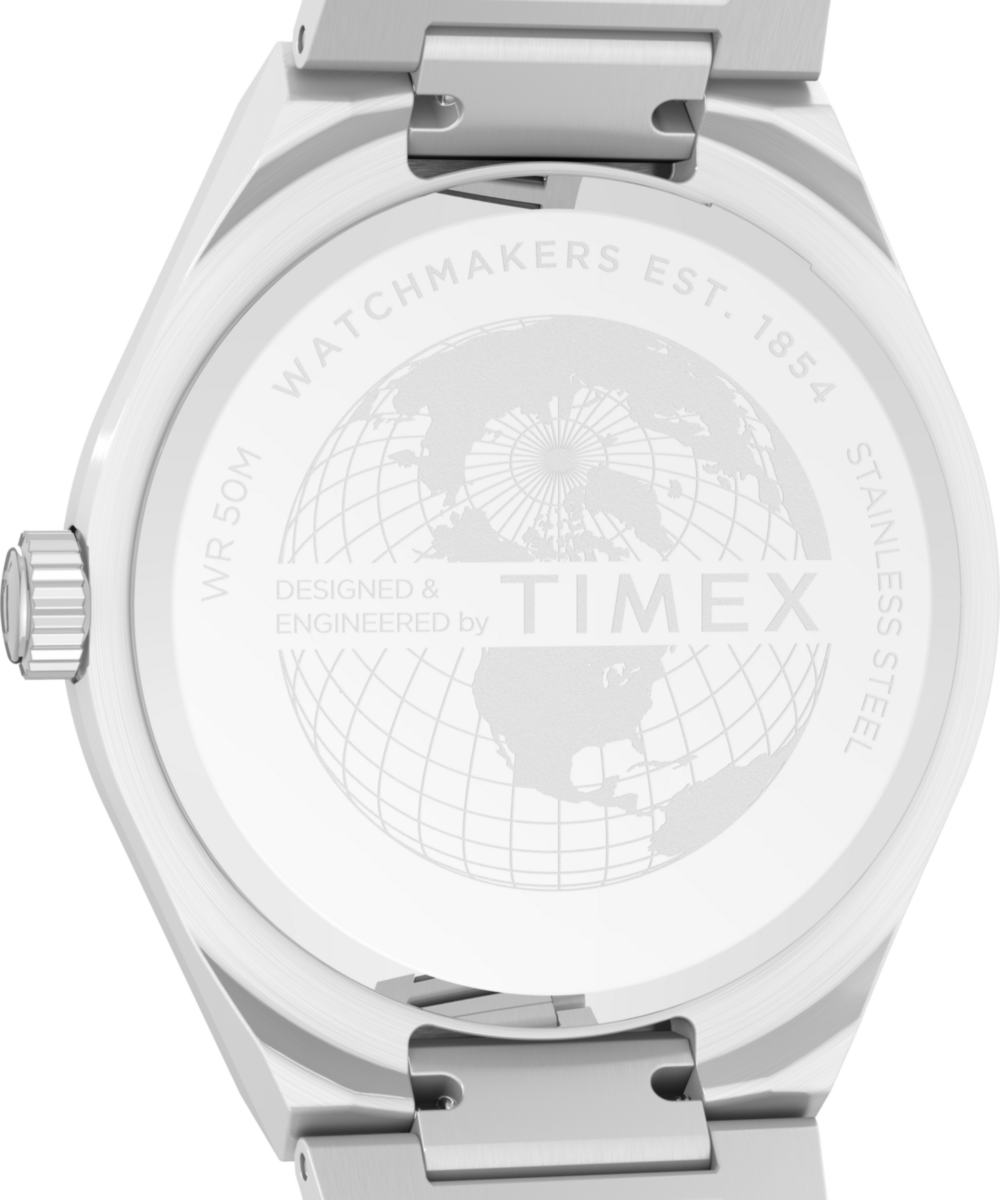 Heritage Q Timex Continental Day and Date 39mm Stainless Steel Bracelet Watch