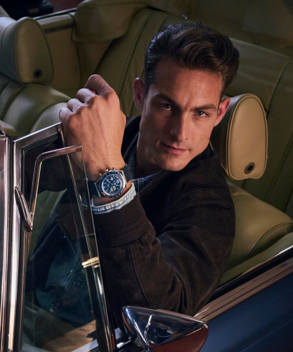 Heritage Q Timex Chronograph 40mm Leather Strap Watch