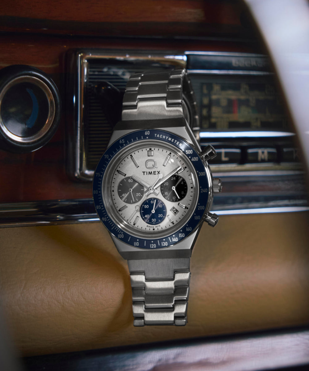 Heritage Q Timex Chronograph 40mm Stainless Steel Bracelet Watch