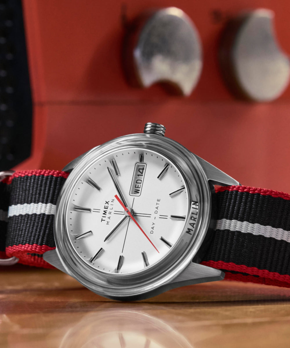 Heritage Marlin Jet Quartz 38mm Fabric Strap Watch