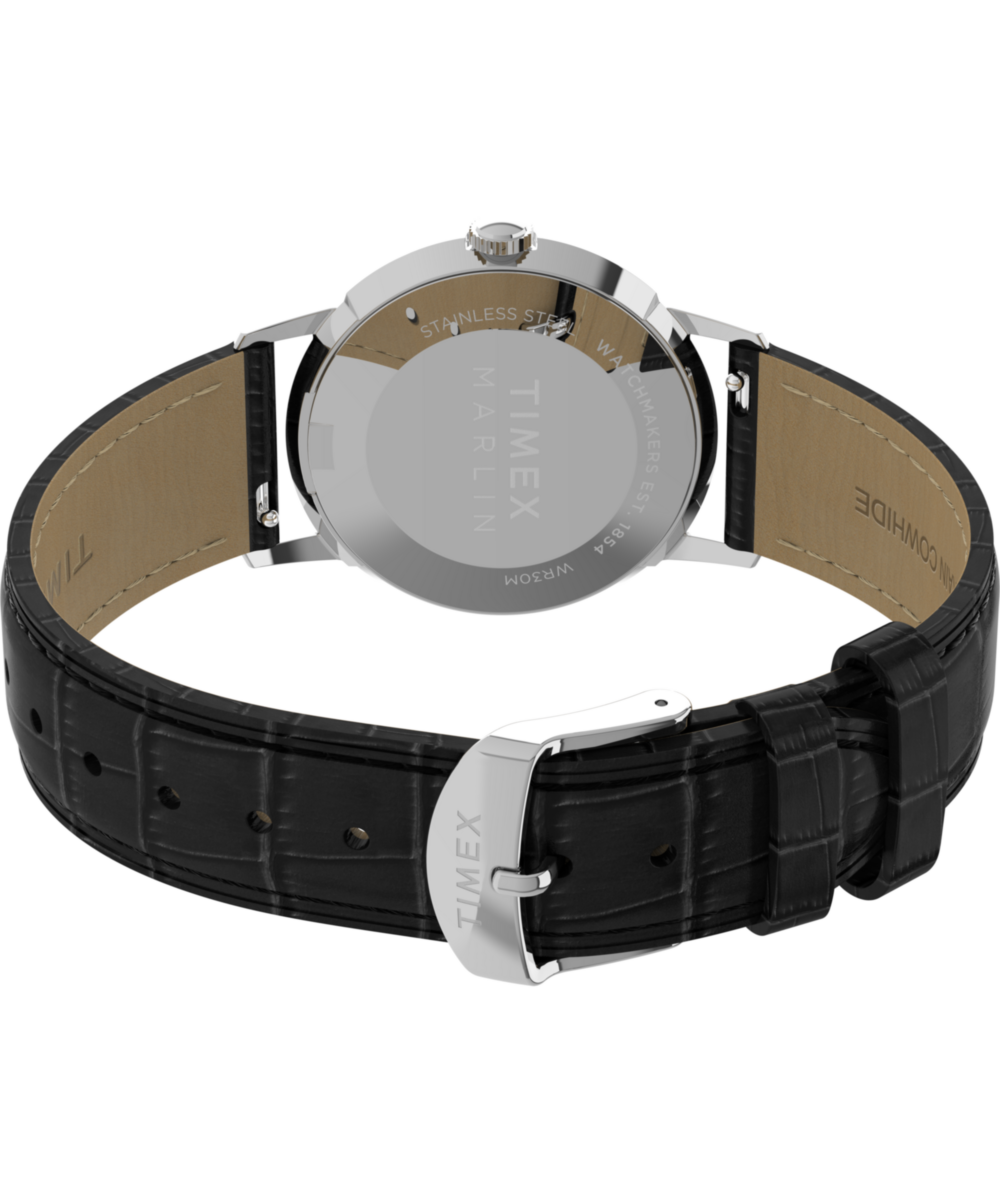 Heritage Marlin Quartz 34mm Leather Strap Watch