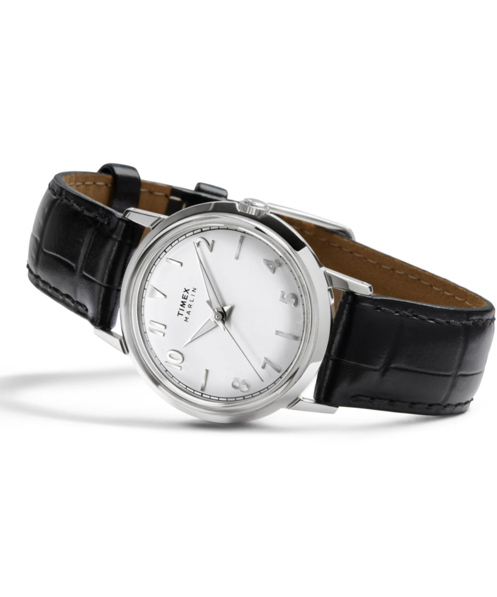 Heritage Marlin Quartz 34mm Leather Strap Watch
