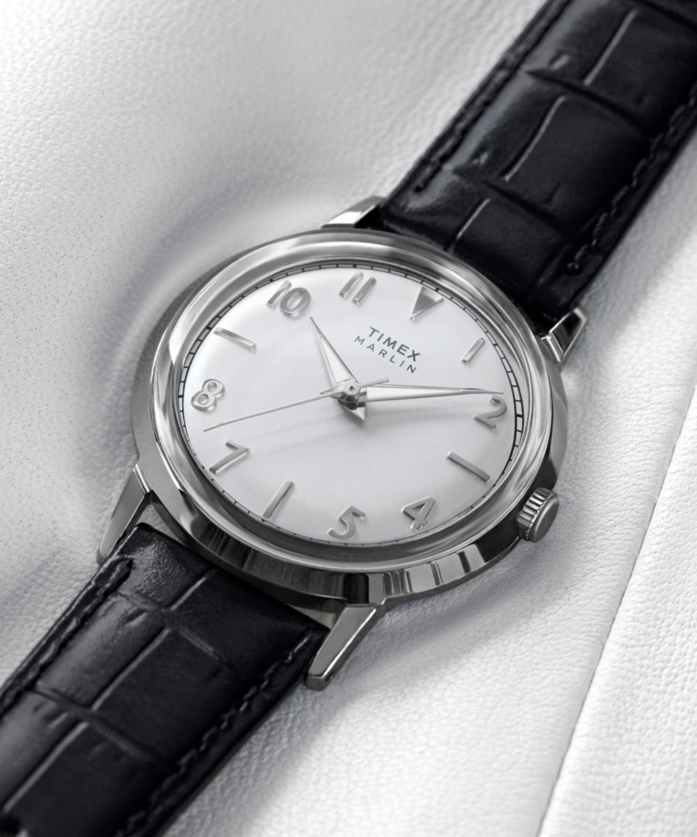Heritage Marlin Quartz 34mm Leather Strap Watch