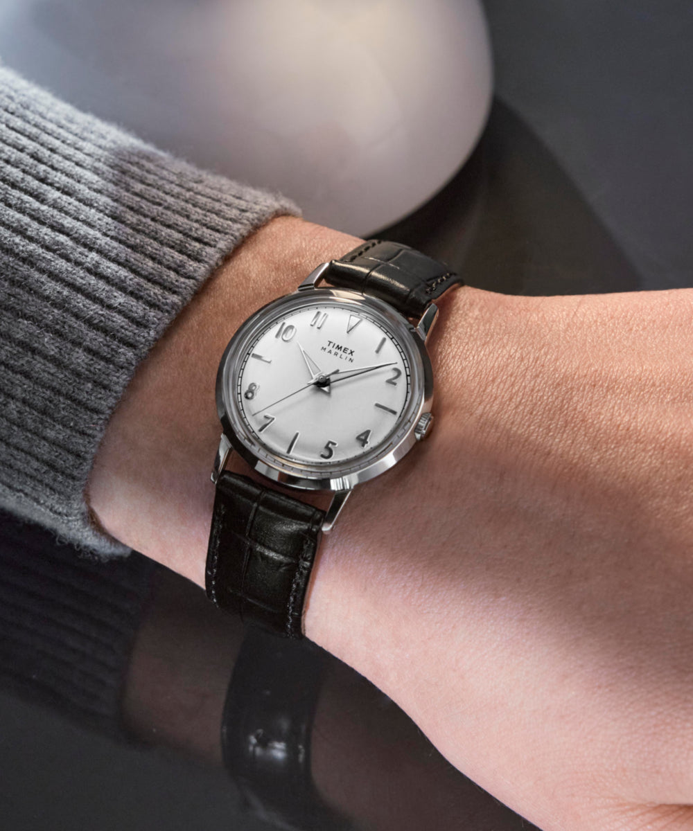 Heritage Marlin Quartz 34mm Leather Strap Watch