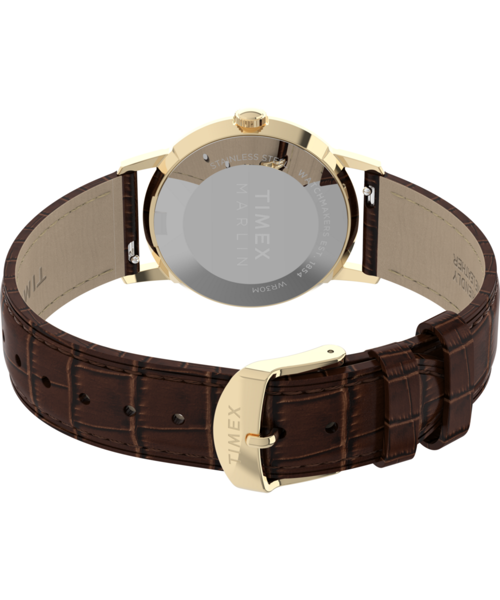 Heritage Marlin Quartz 34mm Leather Strap Watch
