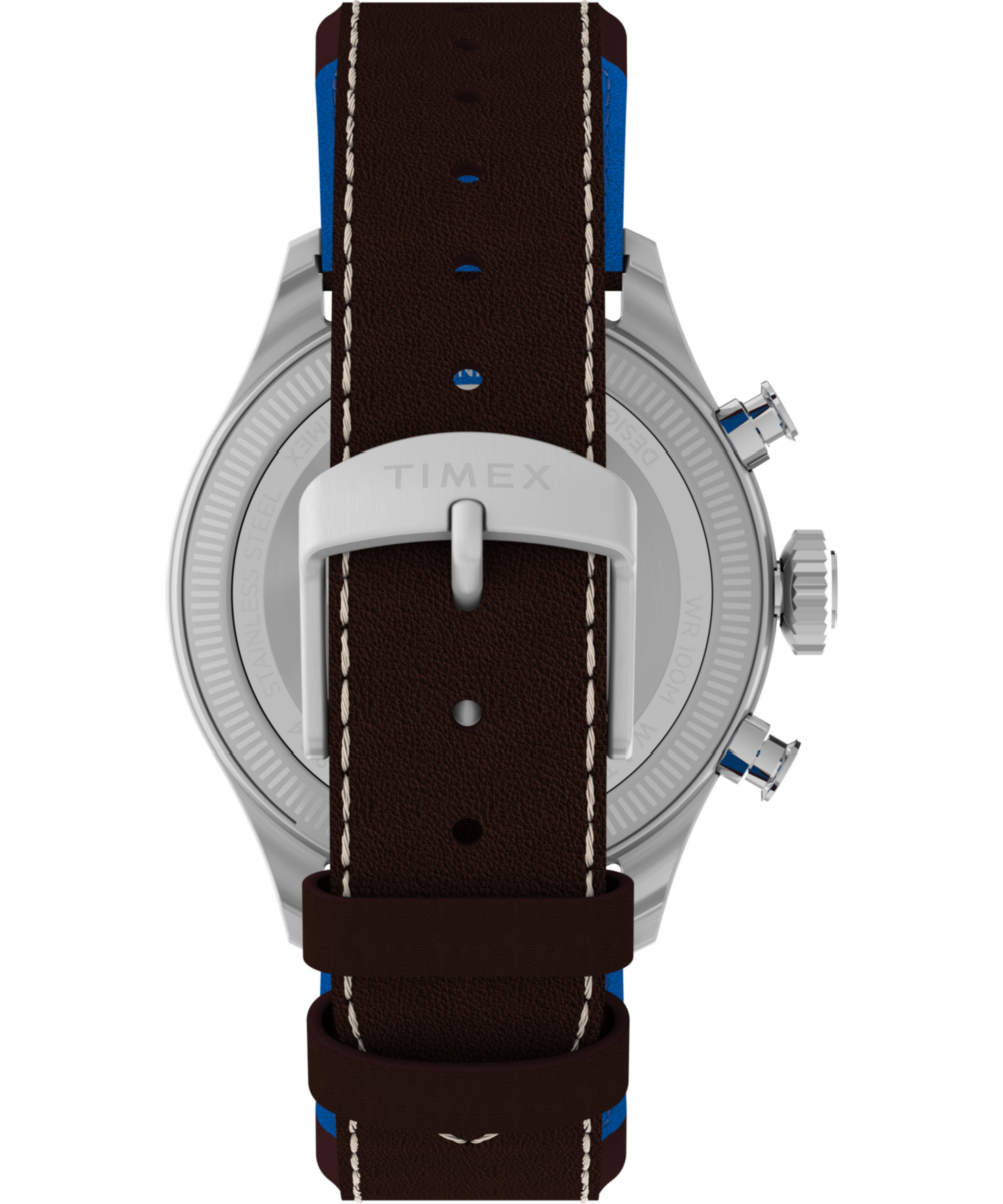 Heritage Timex x Pan Am Waterbury Ace Chronograph 41mm Leather Strap Watch