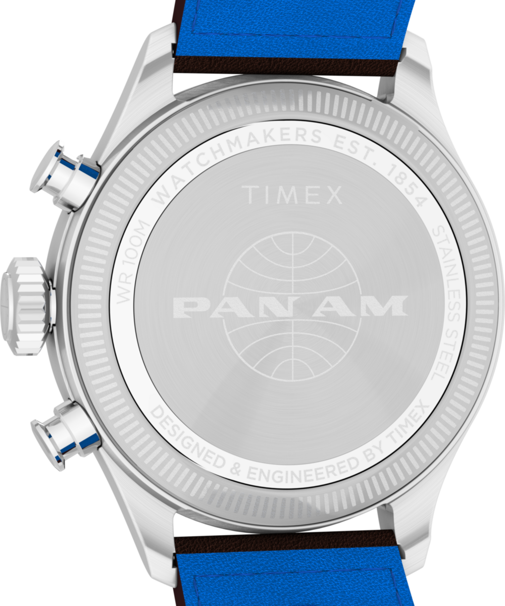 Heritage Timex x Pan Am Waterbury Ace Chronograph 41mm Leather Strap Watch