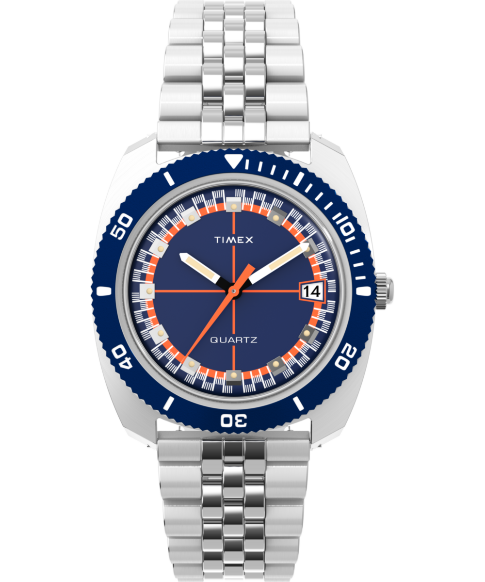 Heritage Q Timex 1971 Velocity 36mm Stainless Steel Bracelet Watch