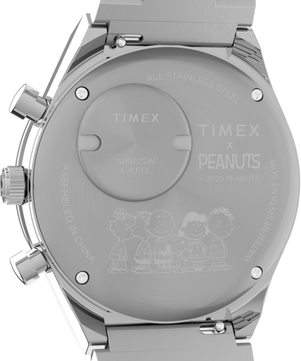 Heritage Peanuts x Q Timex Chronograph 40mm Stainless Steel Bracelet Watch