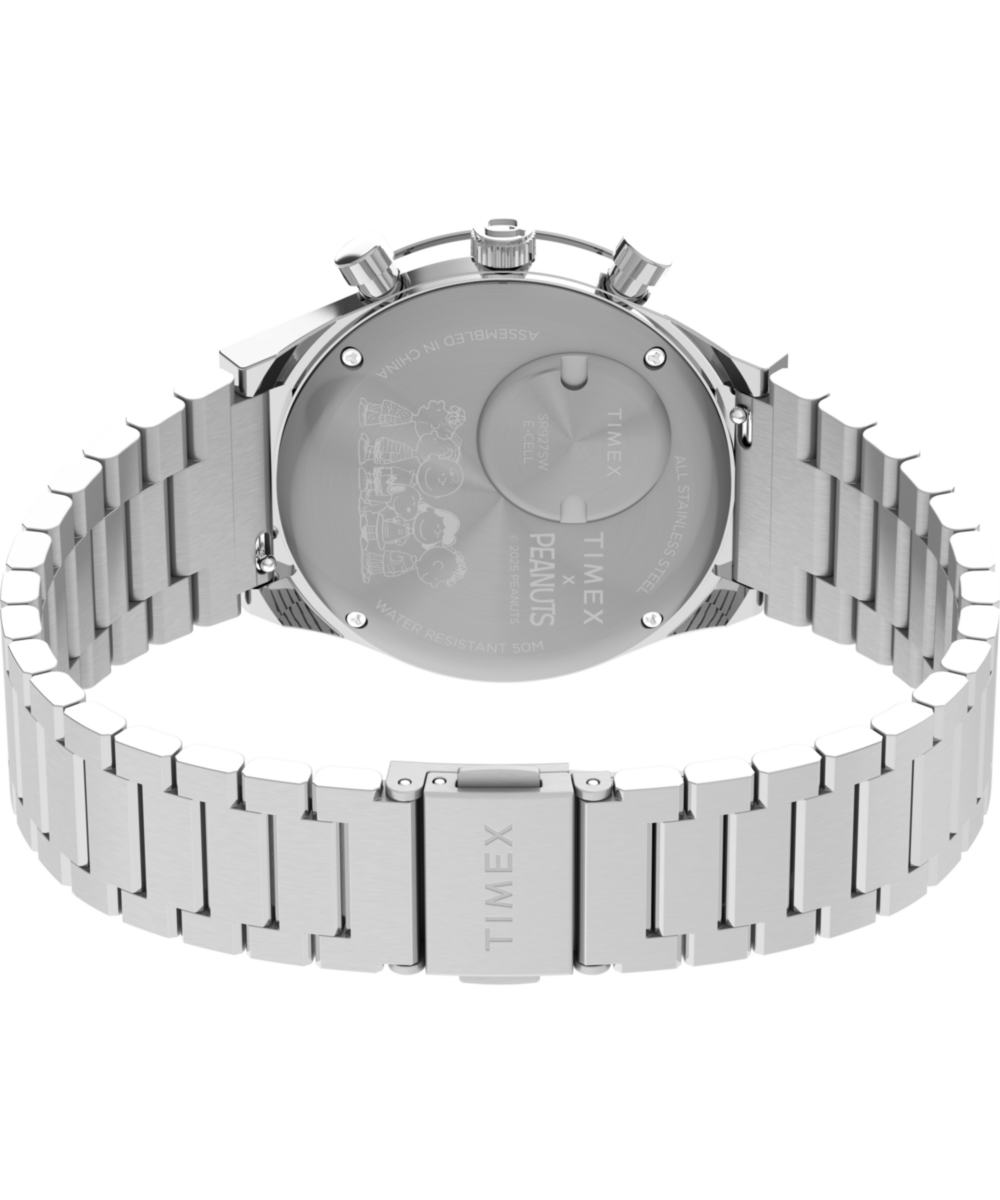 Heritage Peanuts x Q Timex Chronograph 40mm Stainless Steel Bracelet Watch