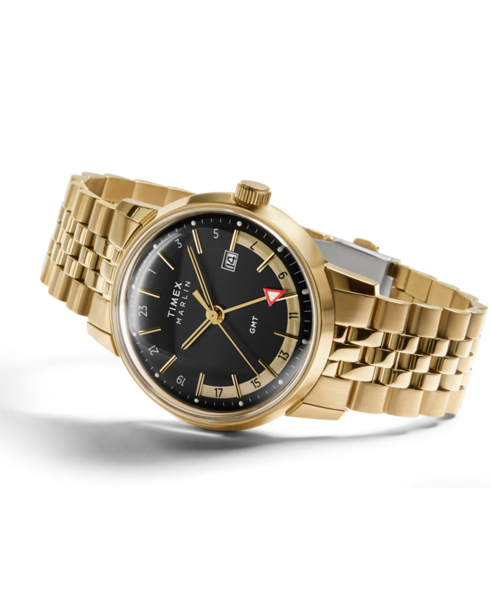 Heritage Marlin Quartz GMT 40mm Stainless Steel Bracelet Watch
