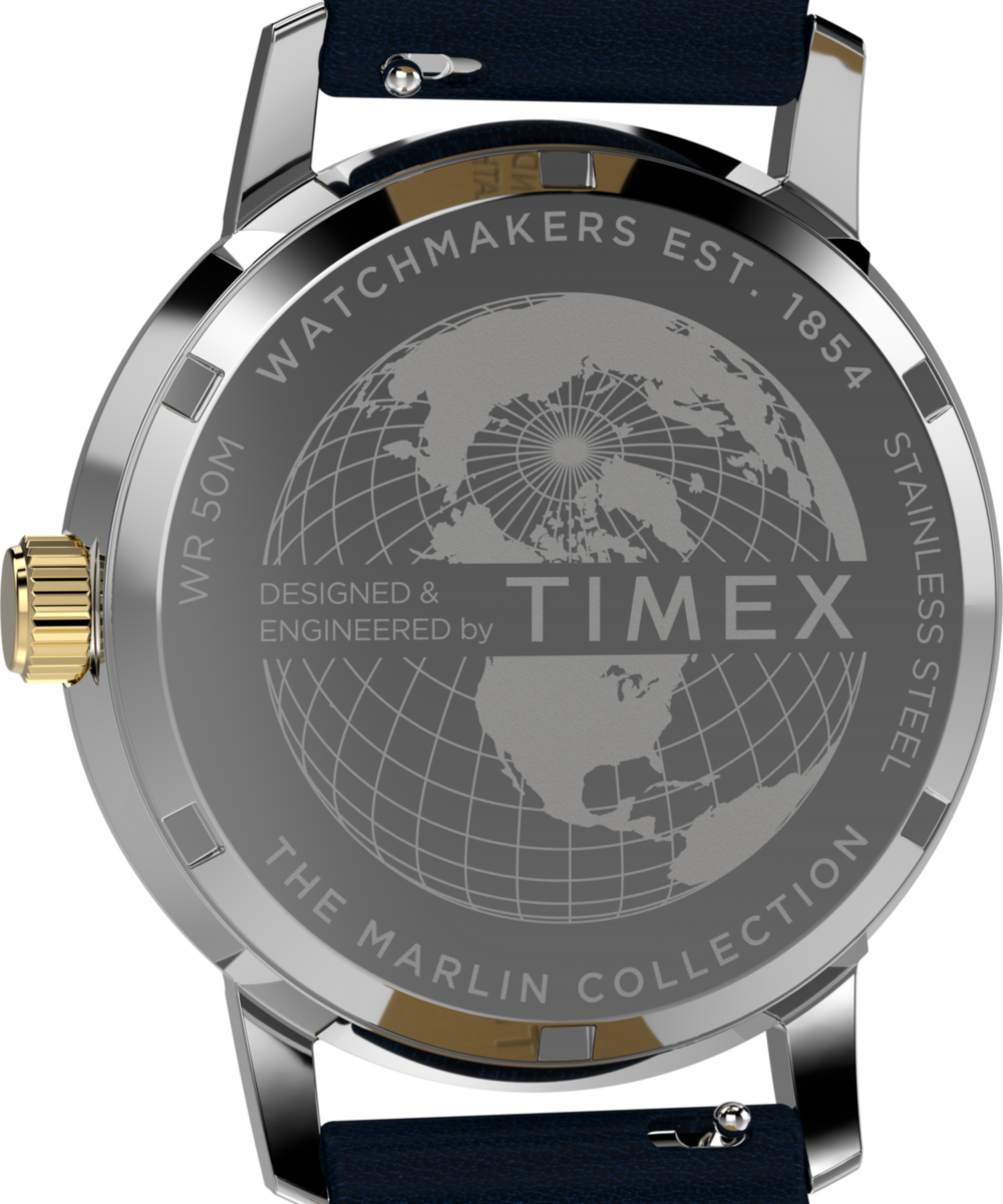 Heritage Marlin Quartz GMT 40mm Leather Strap Watch