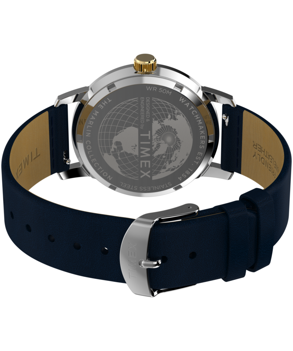 Heritage Marlin Quartz GMT 40mm Leather Strap Watch