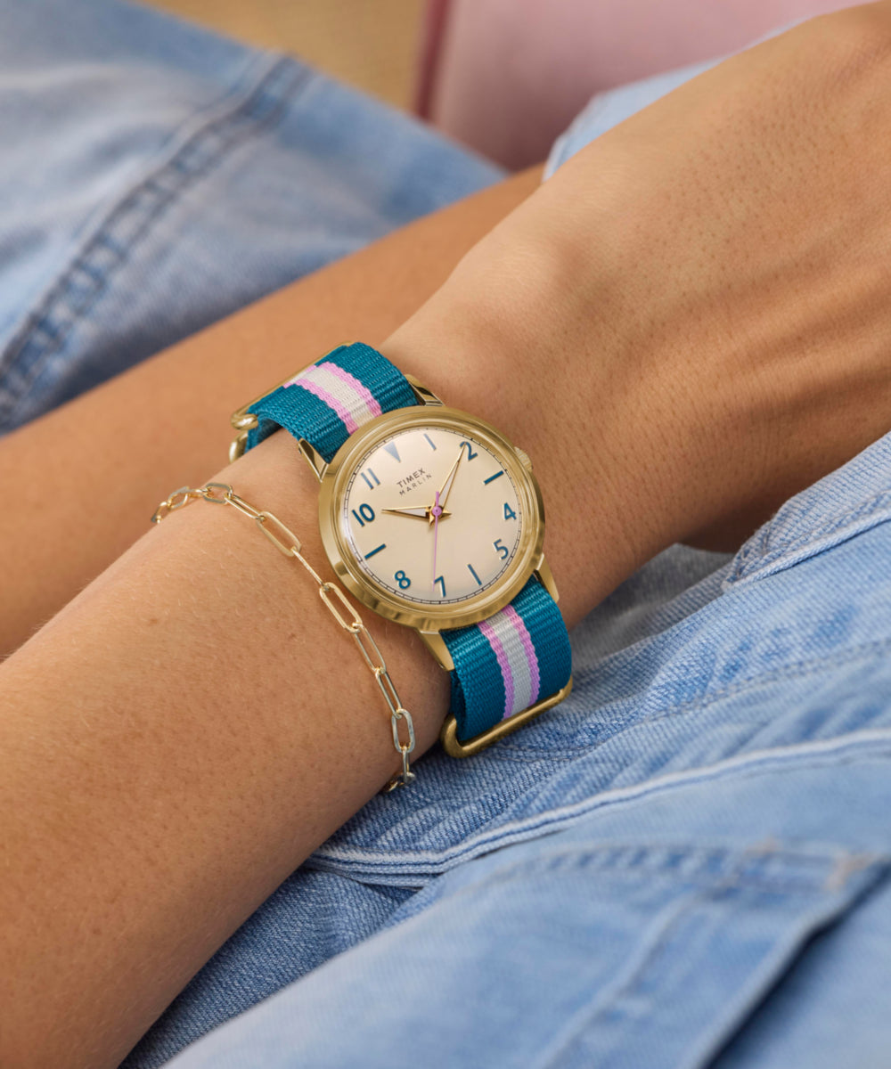Heritage Marlin 34mm Fabric Strap Watch
