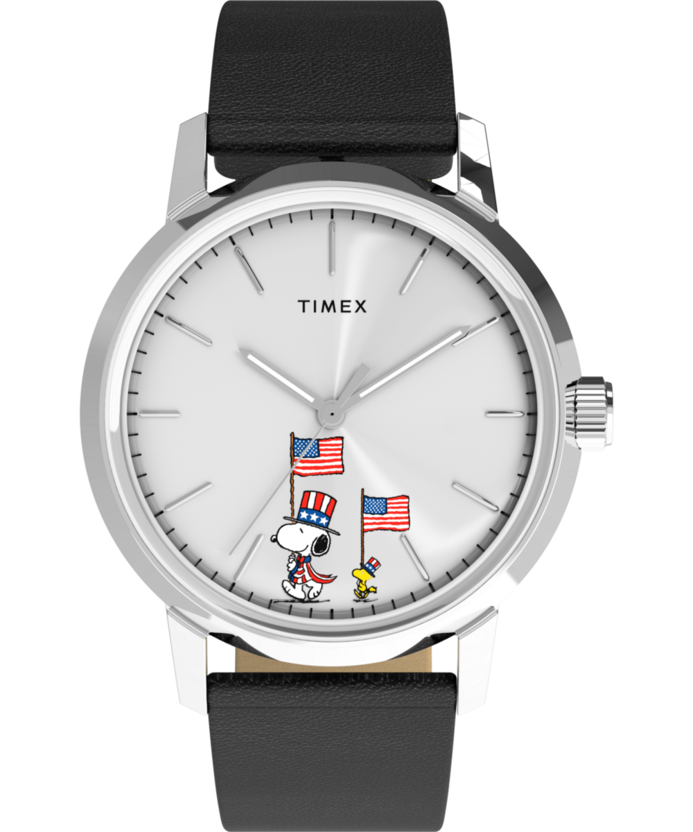 Heritage Peanuts x Timex Marlin Automatic Americana 40mm Leather Strap Watch