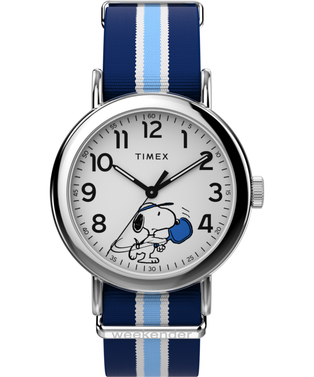 Heritage Peanuts x Timex Weekender Pickleball 37mm Fabric Strap Watch