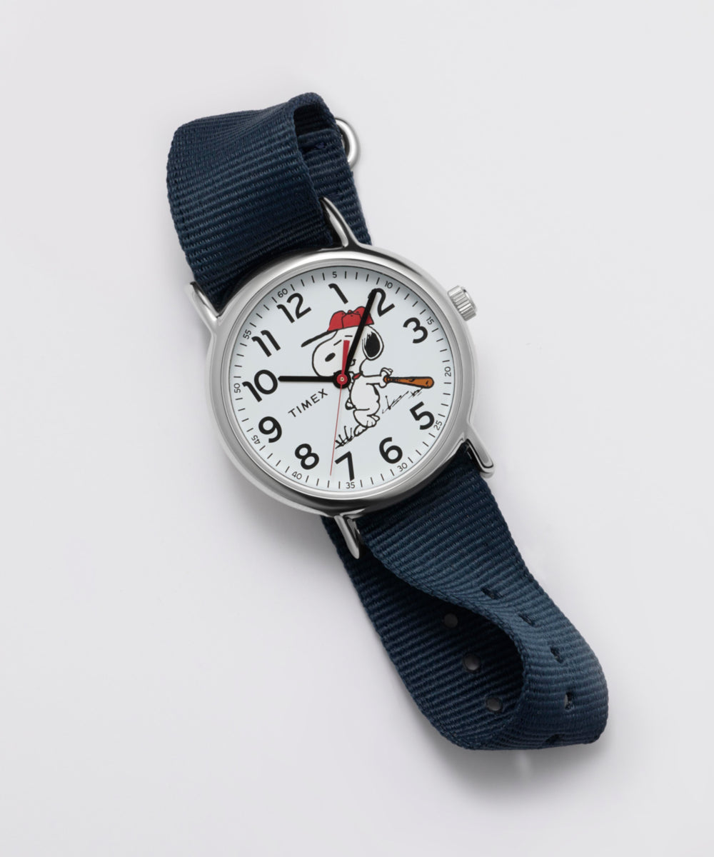 Heritage Peanuts x Timex Weekender Baseball 38mm Fabric Strap Watch