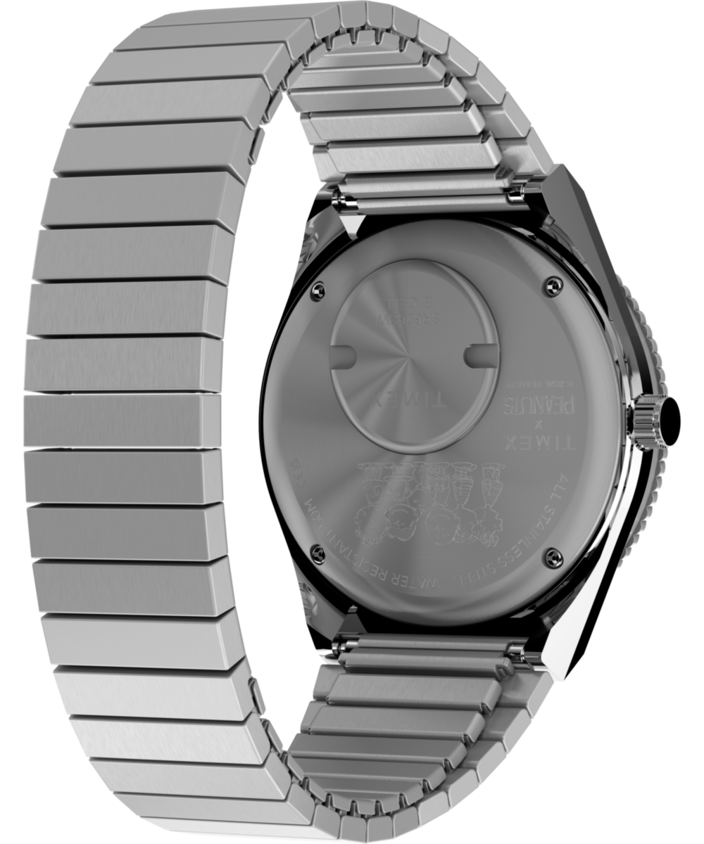 Heritage Peanuts x Q Timex 36mm Stainless Steel Expansion Band Watch