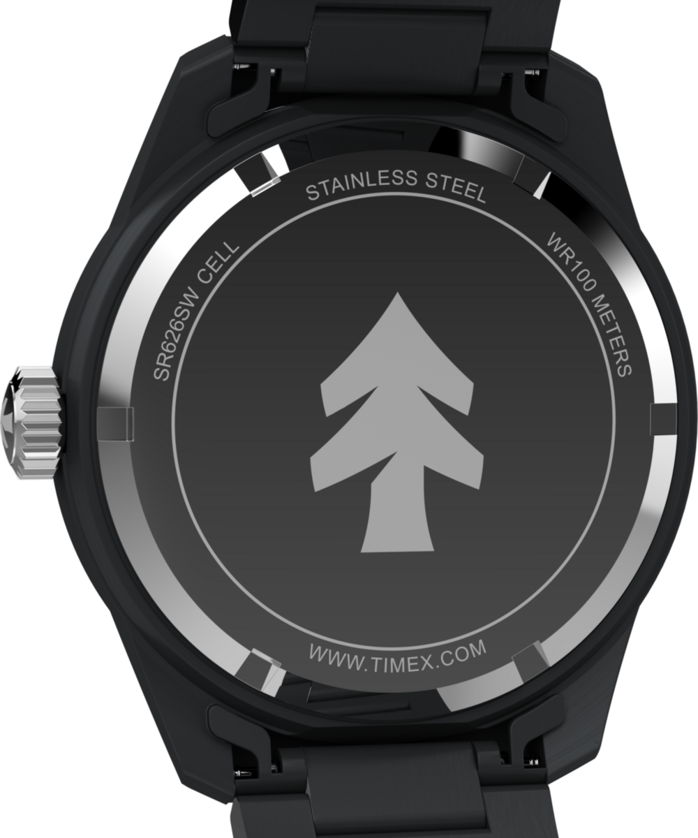 Heritage Huckberry x Timex 1979 Black Max 41mm Stainless Steel Bracelet Watch