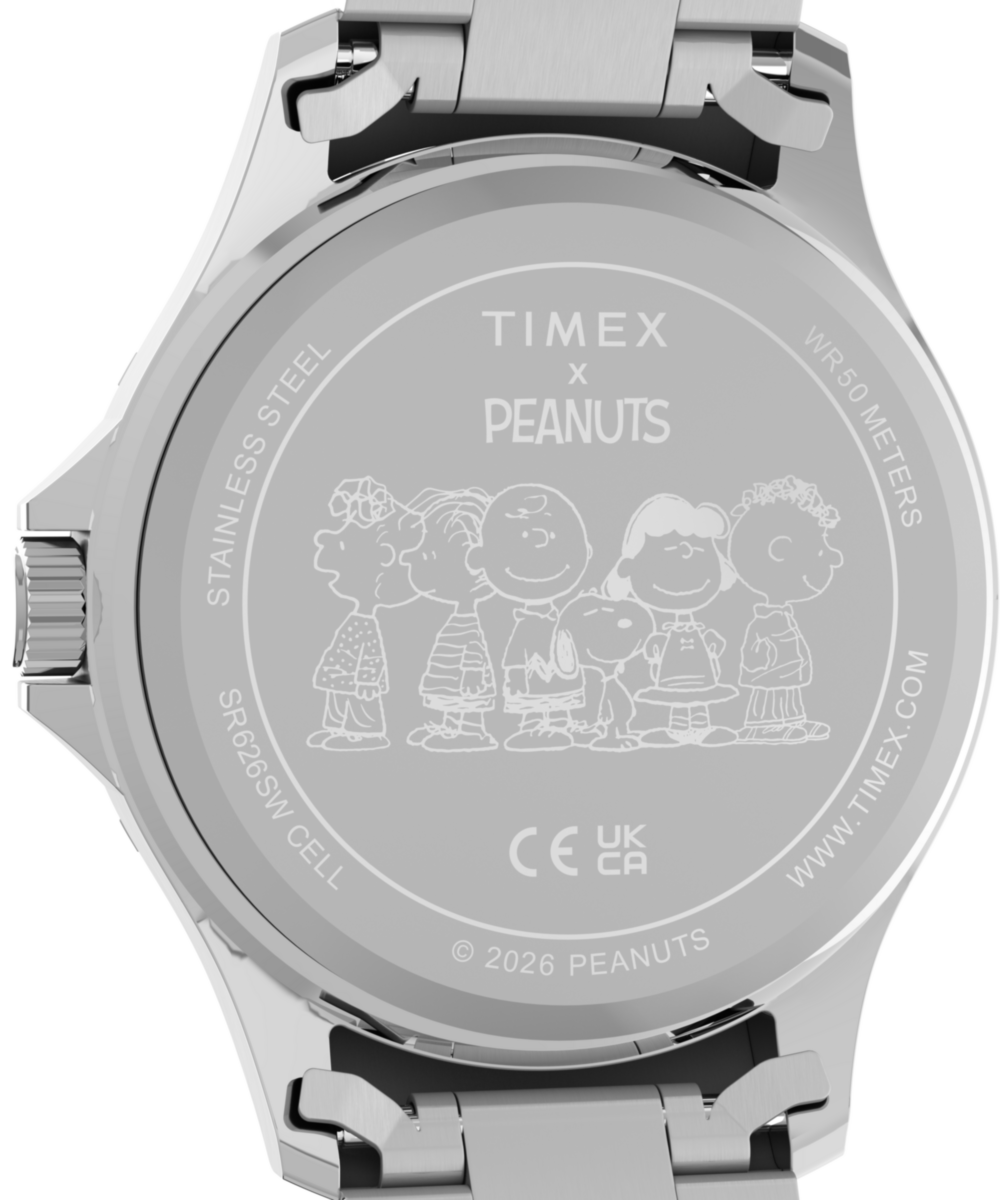 Heritage Peanuts x Timex Navi Snoopy Soccer 41mm Stainless Steel Bracelet Watch