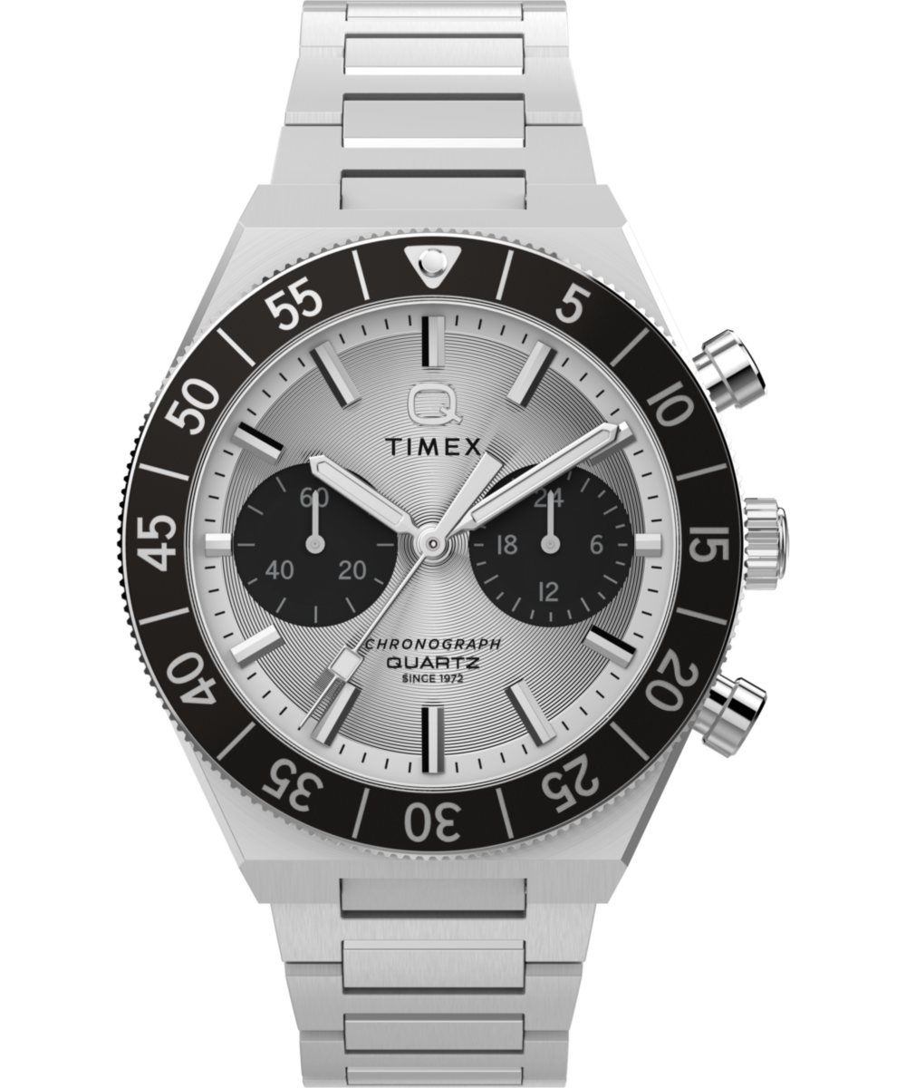 Heritage Q Timex Continental Chronograph 40mm Stainless Steel Bracelet Watch