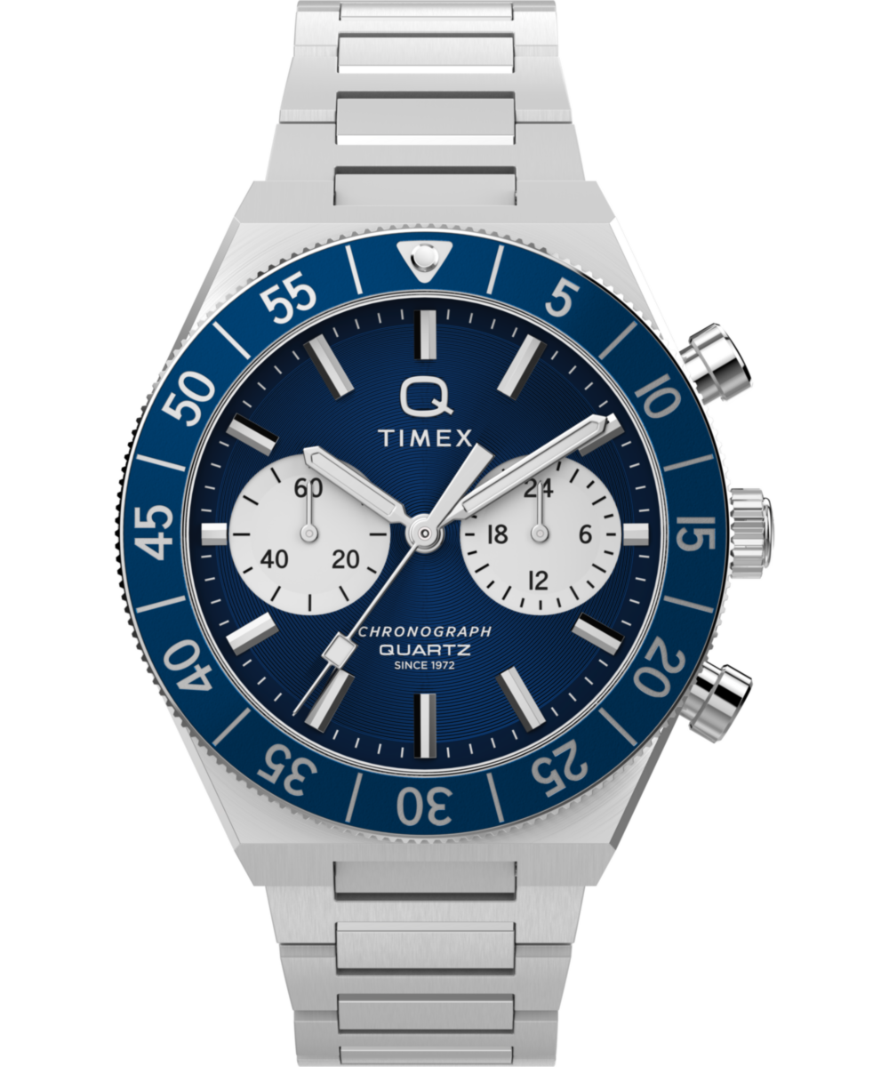 Heritage Q Timex Continental Chronograph 40mm Stainless Steel Bracelet Watch