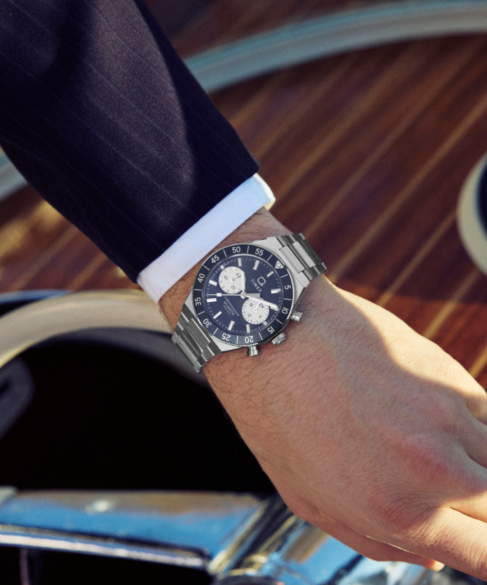 Heritage Q Timex Continental Chronograph 40mm Stainless Steel Bracelet Watch
