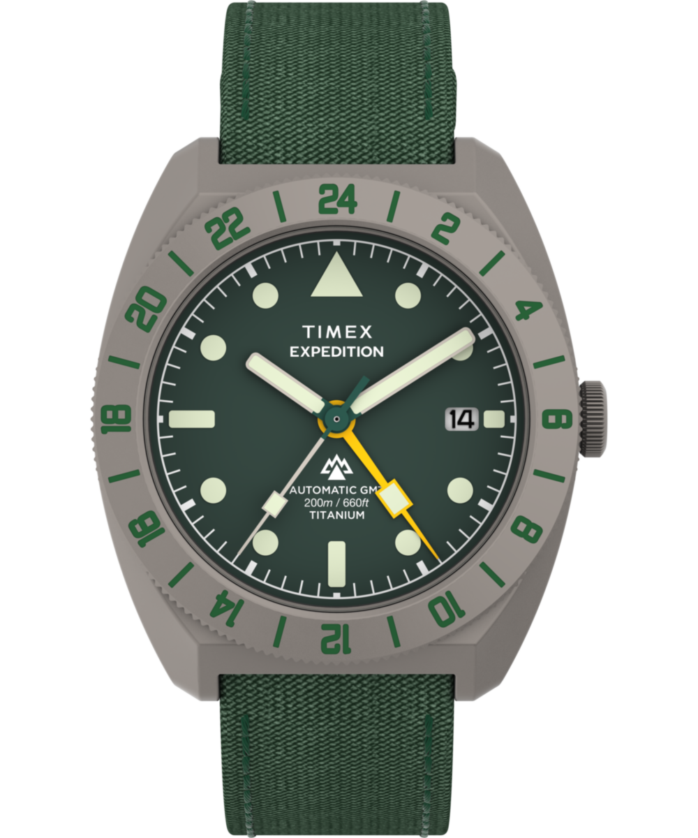 Heritage Expedition Pioneer Titanium Automatic GMT 41mm Fabric Strap Watch