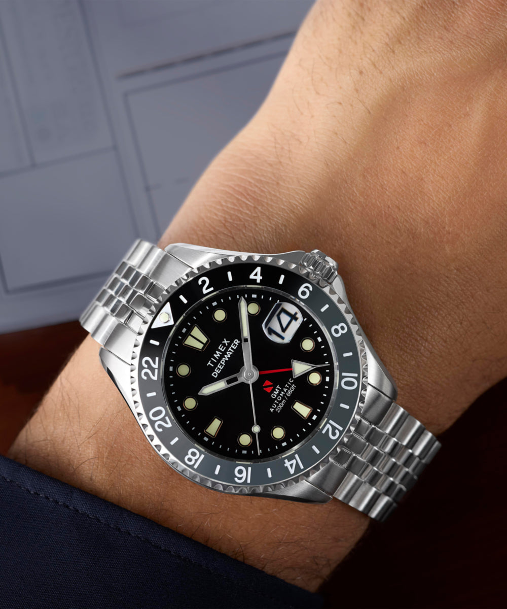 Heritage Deepwater Meridian 200 Automatic GMT 42mm Stainless Steel Bracelet Watch