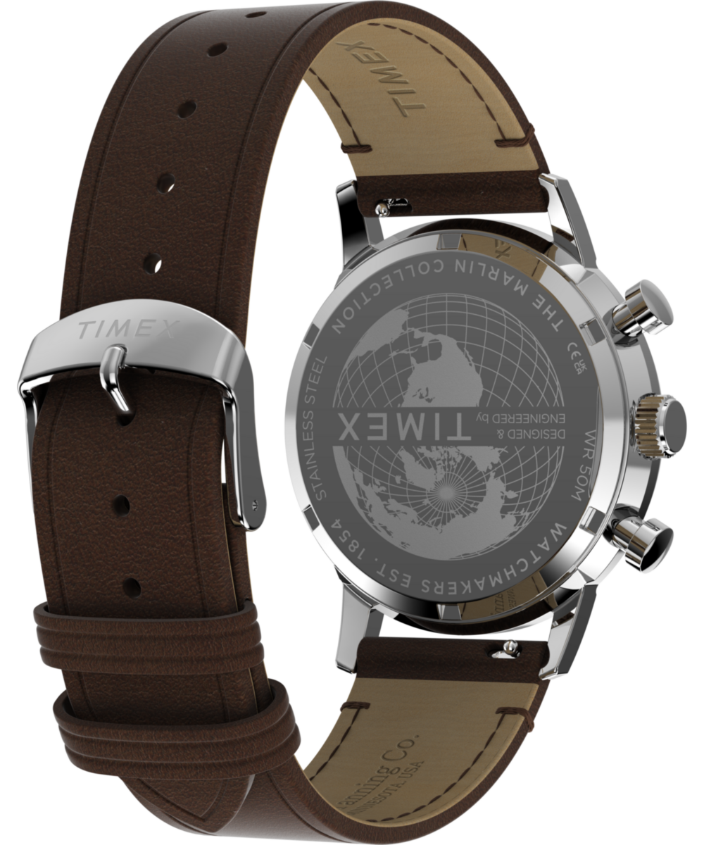 Heritage Marlin Chronograph Tachymeter 40mm Leather Strap Watch