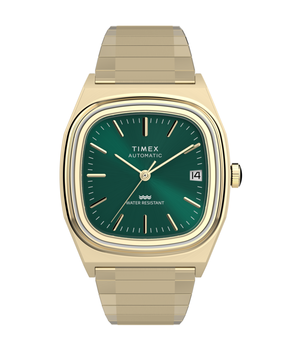 Heritage Timex Automatic 1983 E Line 34mm Stainless Steel Expansion Band Watch