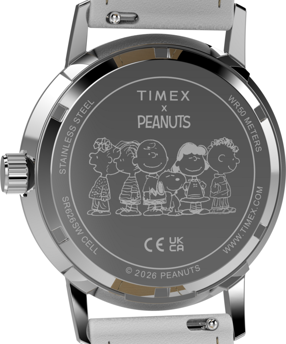 Heritage Peanuts x Timex Marlin Flower Dial 38mm Leather Strap Watch