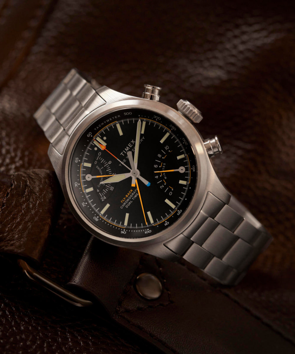 Heritage Waterbury Ace Fly-Back Chronograph 43mm Stainless Steel Bracelet Watch